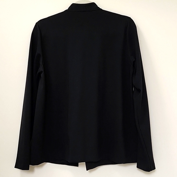 Eileen Fisher preppy  Black  Drape Open Blazer Office Siren size Small - Picture 10 of 17
